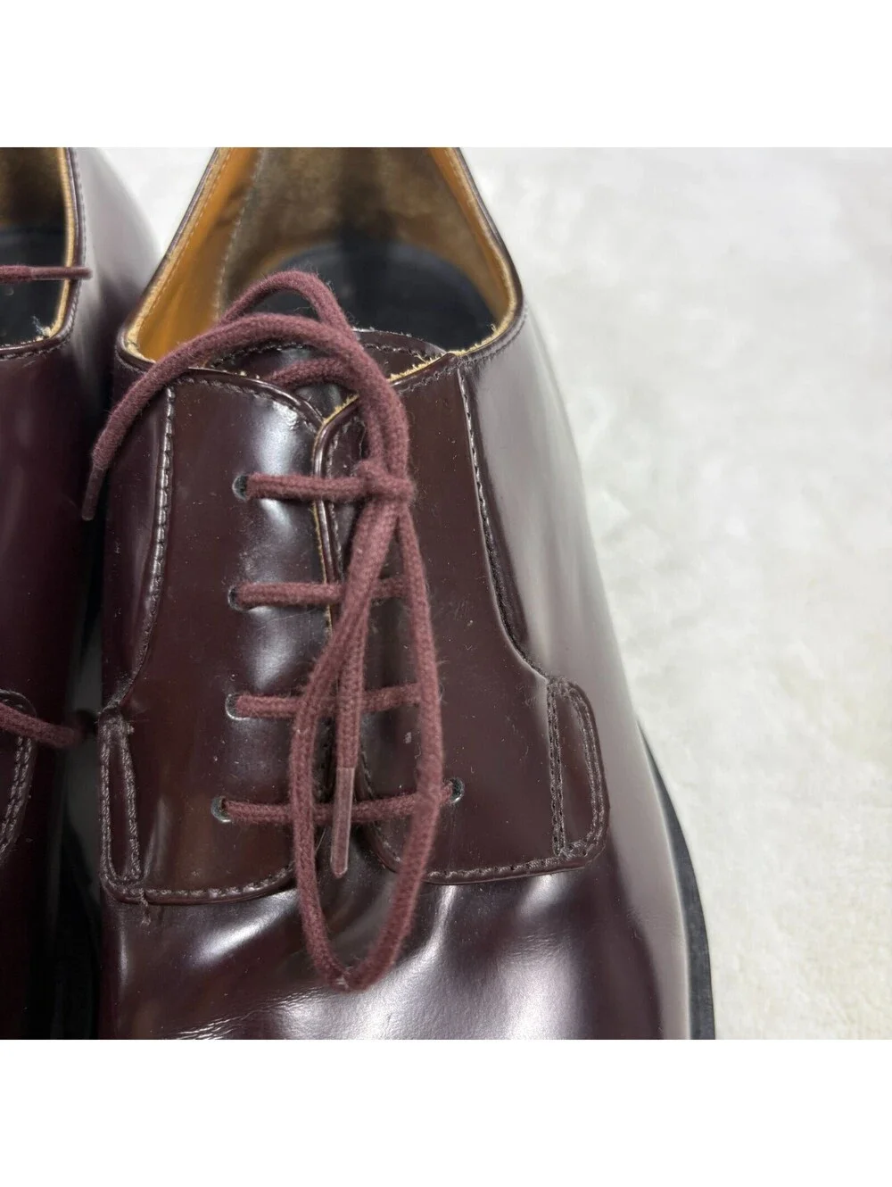 Common Projects 2321 EU 42 Burgundy Leather Derby Lug Sole Shoes Made Italy